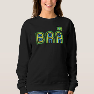 Brazil Flag Retro International Country Brasil Pri Sweatshirt