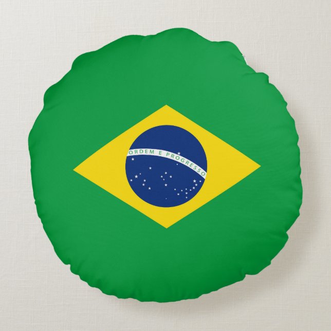 Brazil flag round cushion (Back)