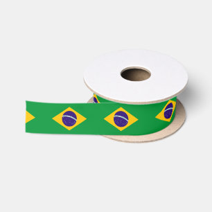 Brazil Flag Satin Ribbon