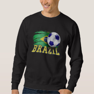 Brazil Flag Soccer Brazilian Fans Support Football Sweatshirt