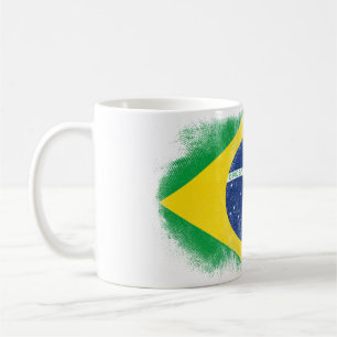 Brazil Flag Souvenir - Distressed Brazilian Design Coffee Mug