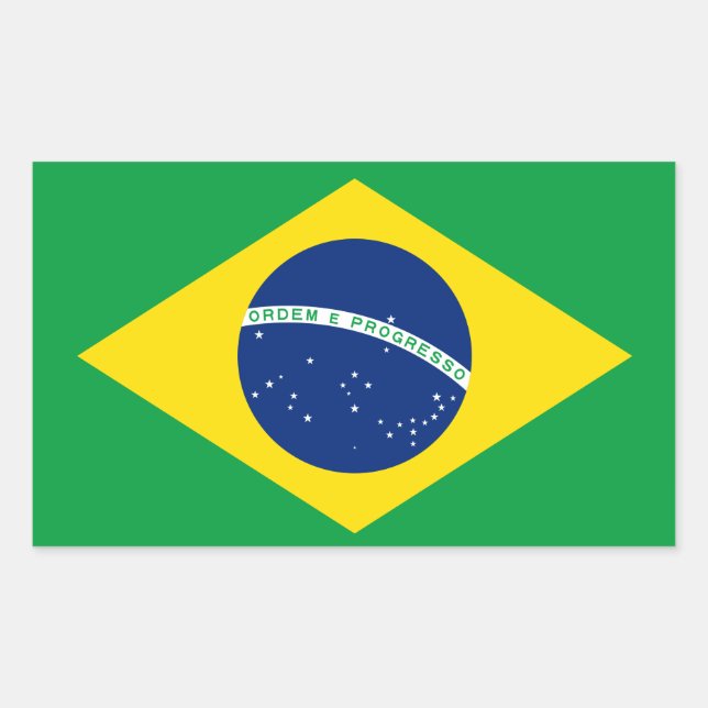 Brazil* Flag Sticker (Front)