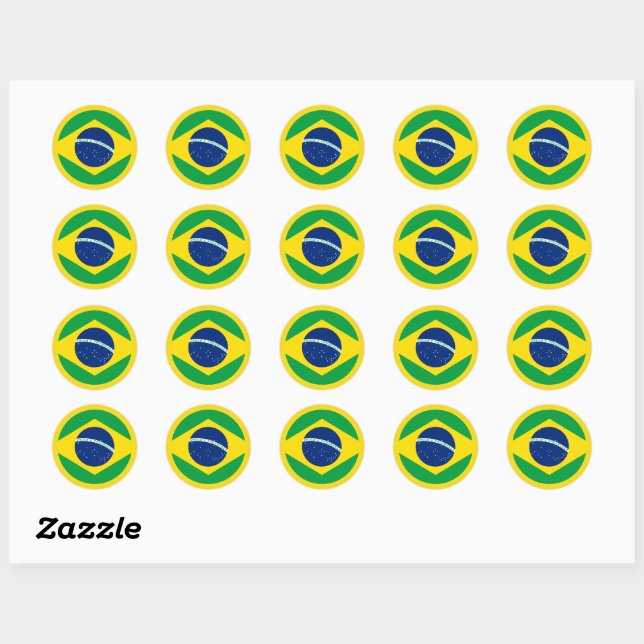 Brazil flag Sticker (Sheet)