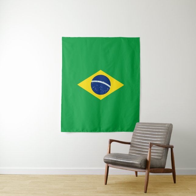 Brazil flag tapestry (In Situ)
