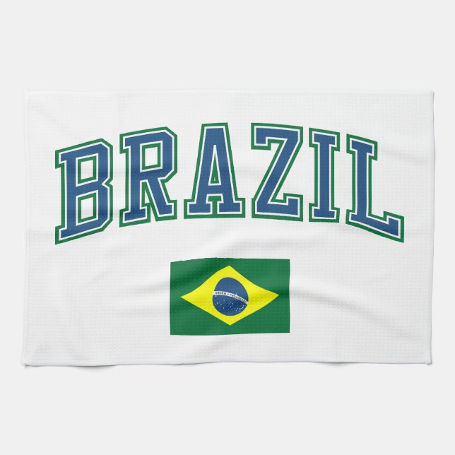 Brazil + Flag Tea Towel (Horizontal)