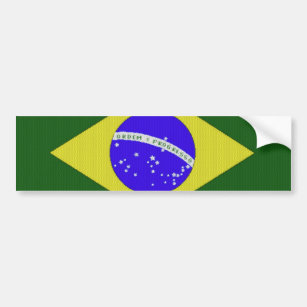 Brazil Flag Tiled Bumper Sticker