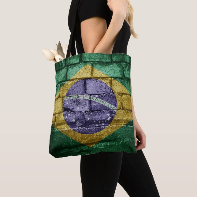 Brazil flag wall tote bag (Close Up)