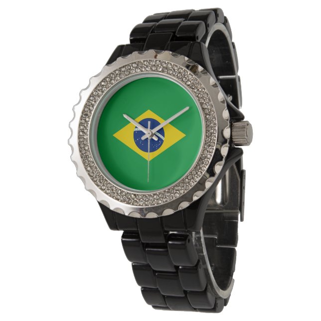 Brazil flag watch (Angled)