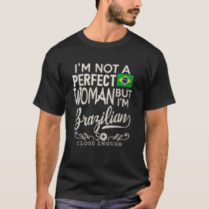 Brazil Flag Woman Brazilian Pride Souvenir T-Shirt