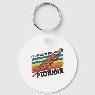 Brazil Food Lover Design Steak Bbq Cuisine Picanha Key Ring