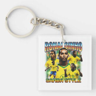 Brazil Football Legend Vintage 90s Key Ring