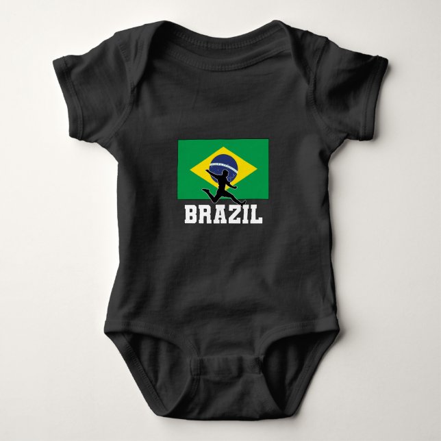 Brazil Football Soccer National Team Baby Bodysuit (Front)