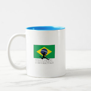 Brazil Football Soccer National Team Two-Tone Coffee Mug