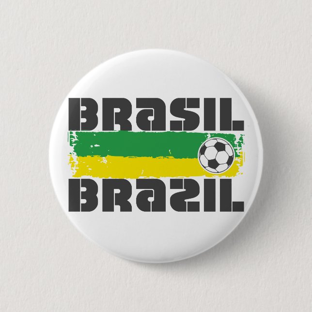 Brazil Futbol 6 Cm Round Badge (Front)