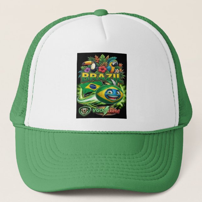 Brazil-GBall01 Trucker Hat (Front)