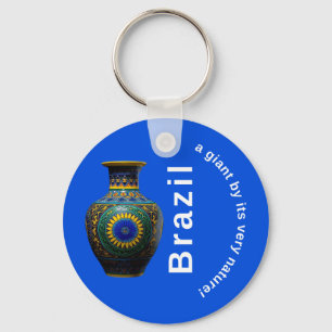 Brazil Giant Nature Mandala - Round Keychain