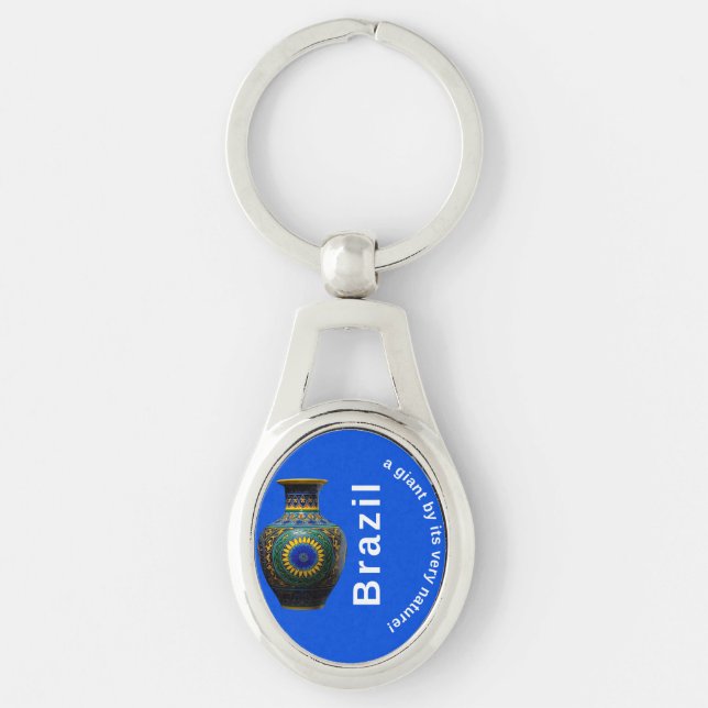 Brazil Giant Nature Mandala - Round Keychain (Front)