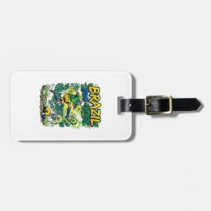 Brazil Goal Energy Skeleton Striker Nations Creati Luggage Tag