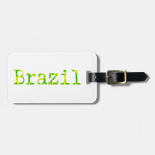 Brazil Green and Yellow Font Luggage Tag