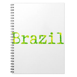 Brazil Green and Yellow Font Notebook