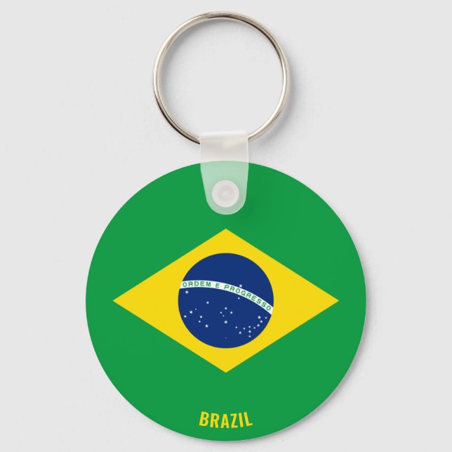 Brazil Guinea Flag Charming Patriotic Key Ring (Front)