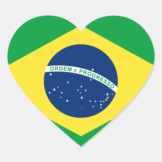 brazil heart flag sticker (Front)