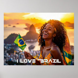 BRAZIL - I LOVE BRAZIL POSTER