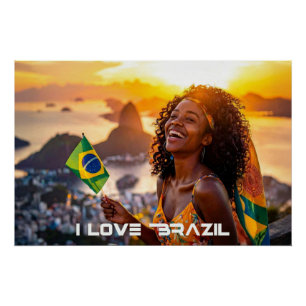 BRAZIL - I LOVE BRAZIL POSTER