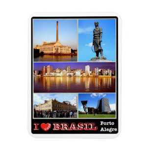 Brazil - I Love - Porto Alegre - Magnet