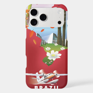 Brazil Illustrated travel poster.