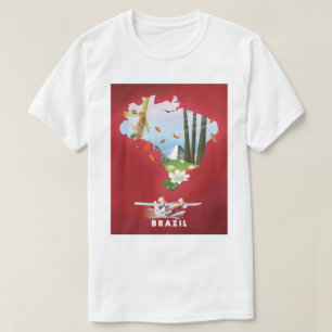 Brazil Illustrated travel poster. T-Shirt