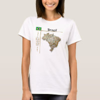 Brazil Map + Flag + Title T-Shirt