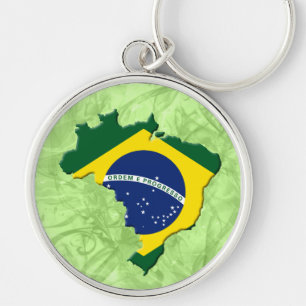 Brazil map key ring