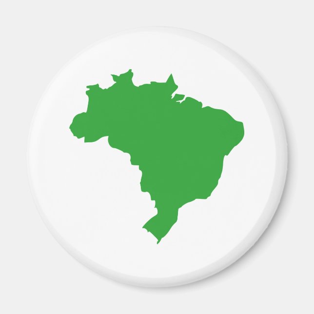 Brazil Map Magnet (Front)