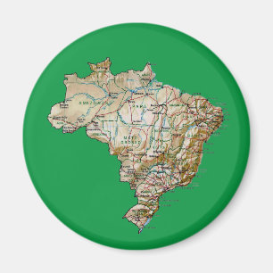 Brazil Map Magnet