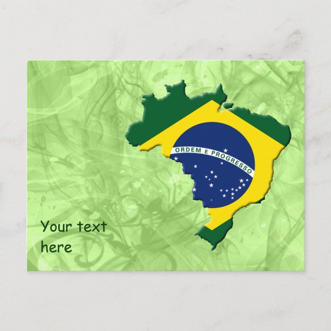 Brazil map postcard (Front)