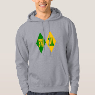 BRAZIL Men's Gray Hooded Jacket Hoodie