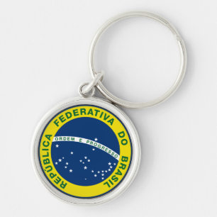 brazil national seal key ring