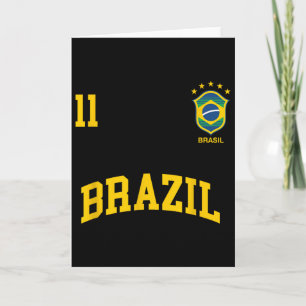 Brazil Number 11 Brazilian Soccer Team Sports Shir Card