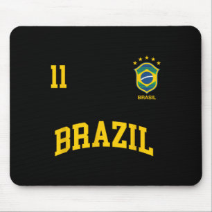 Brazil Number 11 Brazilian Soccer Team Sports Shir Mouse Pad