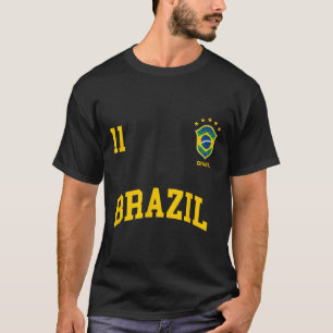 Brazil Number 11 Brazilian Soccer Team Sports Shir T-Shirt