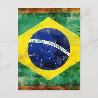 Brazil old flag postcard