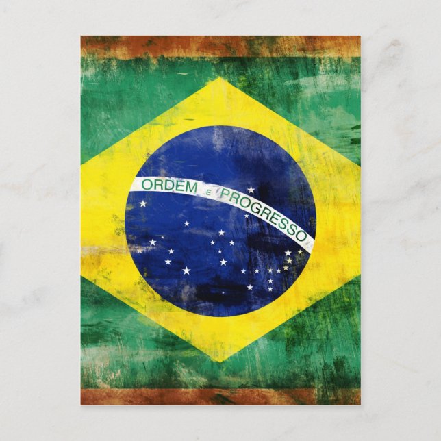 Brazil old flag postcard (Front)