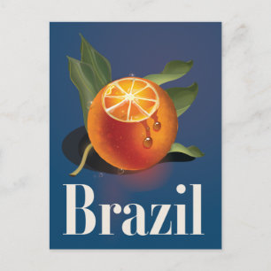 Brazil Oranges travel poster Postcard