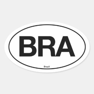 Brazil Oval Sticker
