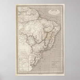 Brazil, Paraguay, and Uruguay Poster