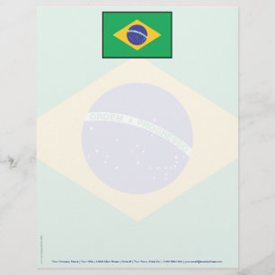 Brazil Plain Flag Personalised Letterhead