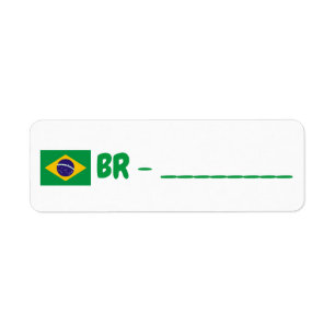 Brazil post crossing return address label