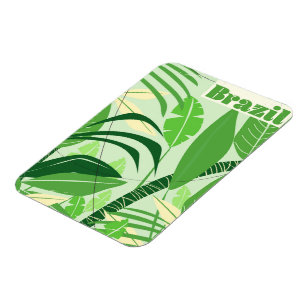 Brazil Rainforest Vintage style vacation print Magnet