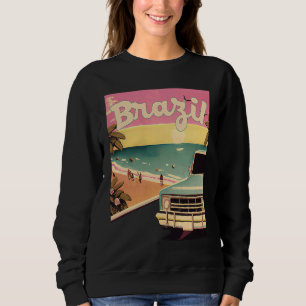 Brazil Retro Beach Vacation Graphics Brazilian Sur Sweatshirt